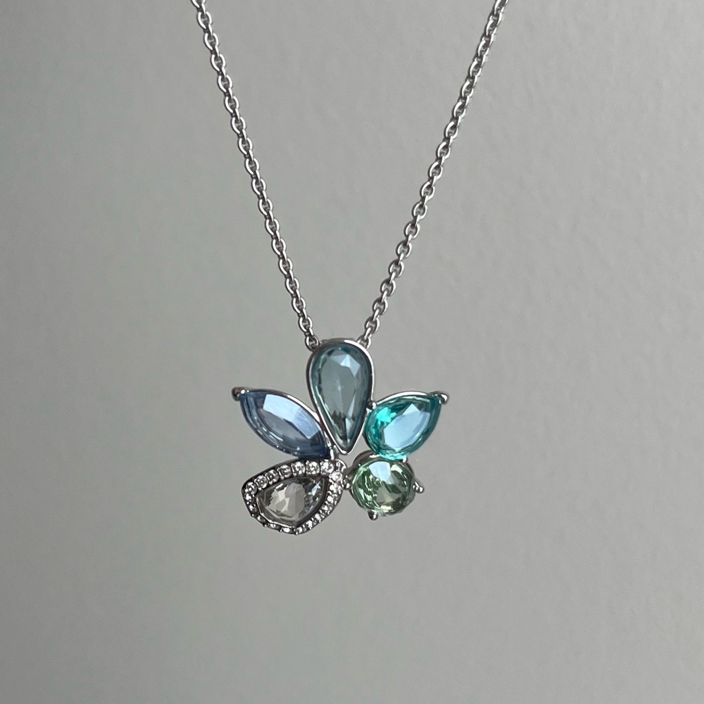 Stunning Swarovski Sunny multicolor flower necklace